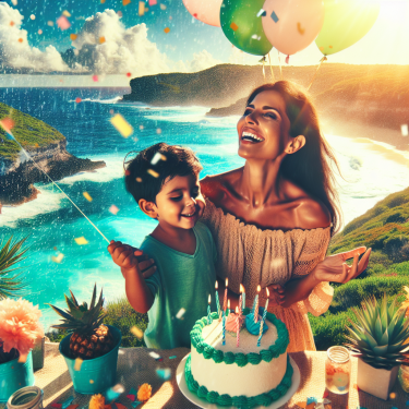 海绿意盎然海角陪妈妈过生日视频，海角妈妈绿意盎然